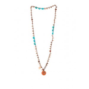 Collana uncinetto con Chiusura Bamboo Coral